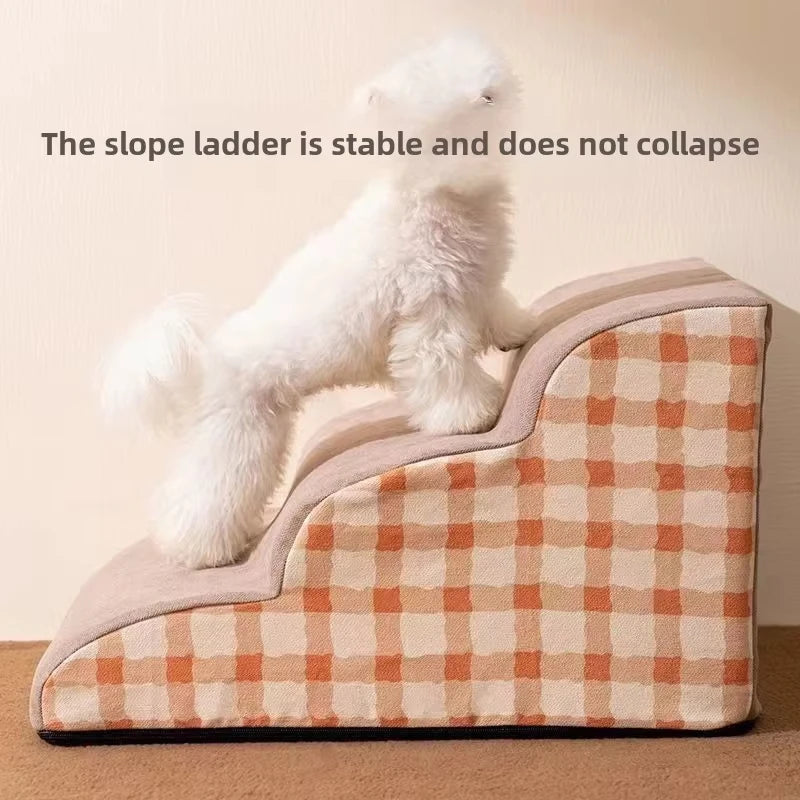 Foam Pet Stairs 2/3 Step – Non-Slip Dog & Cat Steps for Sofa & Bed, Ideal for Small & Senior Pets