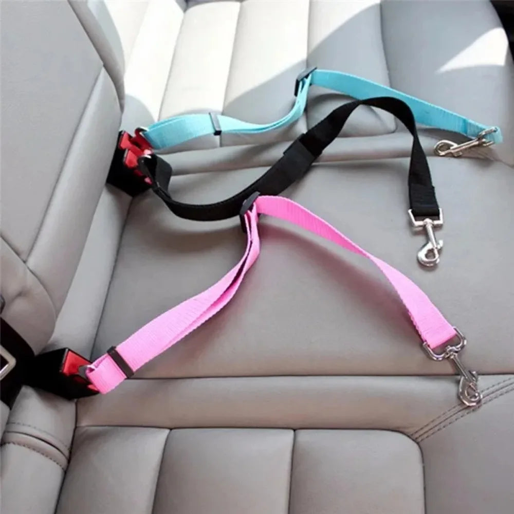 Adjustable Dog Car Seat Belt – Pet Safety Harness Clip for Dogs & Cats | Car Seat Belt for Pets