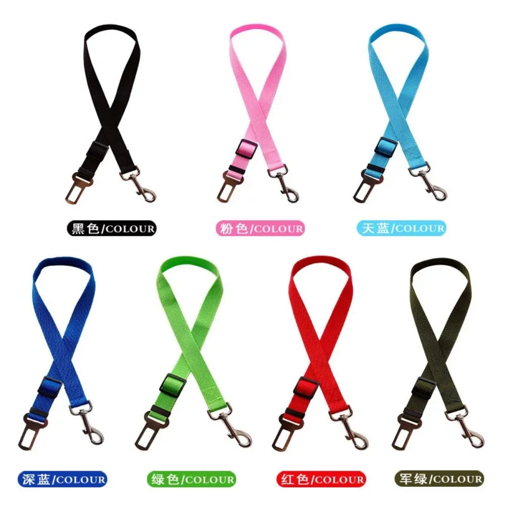 Adjustable Dog Car Seat Belt – Pet Safety Harness Clip for Dogs & Cats | Car Seat Belt for Pets