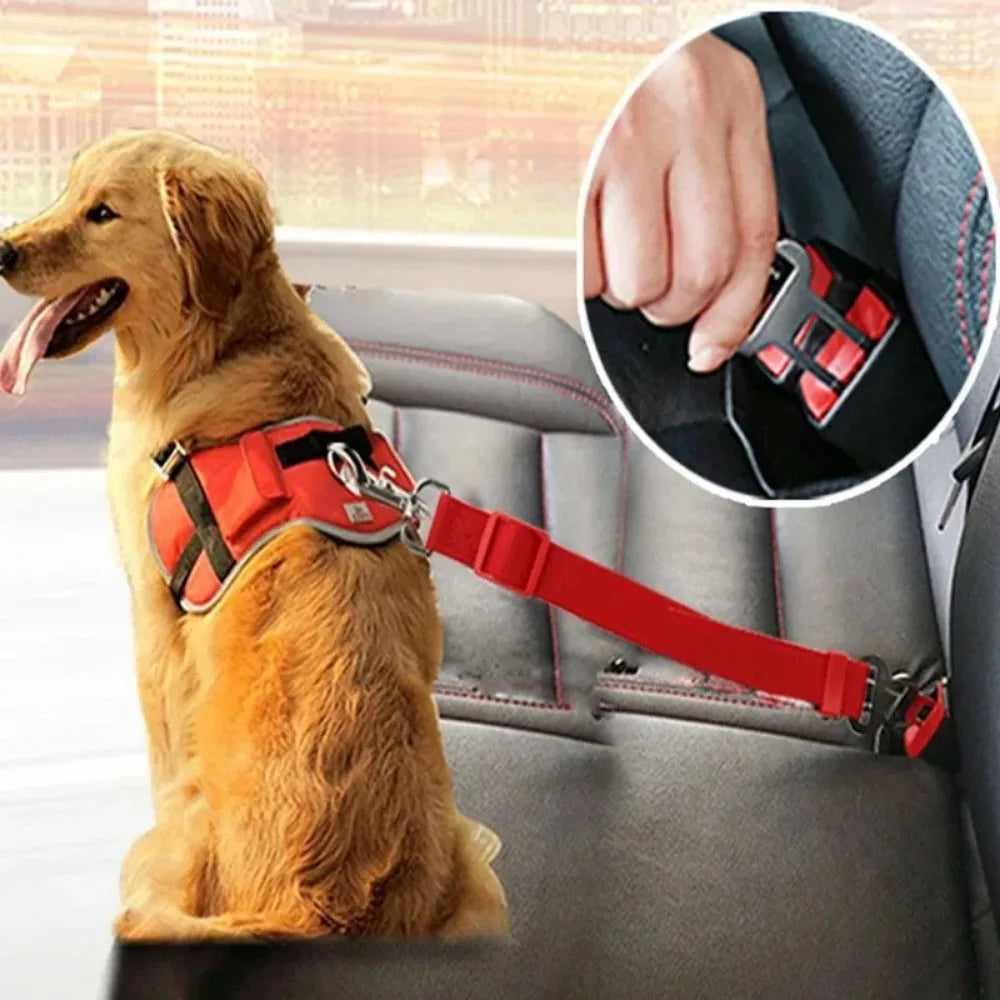Adjustable Dog Car Seat Belt – Pet Safety Harness Clip for Dogs & Cats | Car Seat Belt for Pets